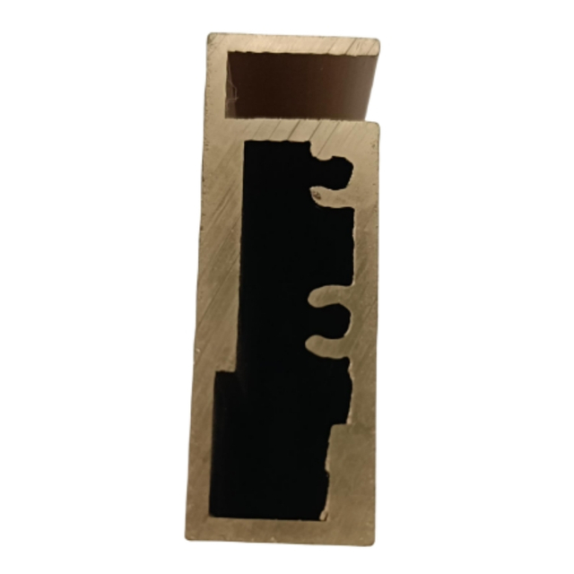 Perfil de aluminio de gabinete largo dorado
