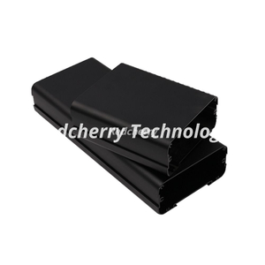 Profilo della custodia in alluminio 6063 T5 verniciato a polvere nera per alloggiamenti di dispositivi elettronici e strumenti