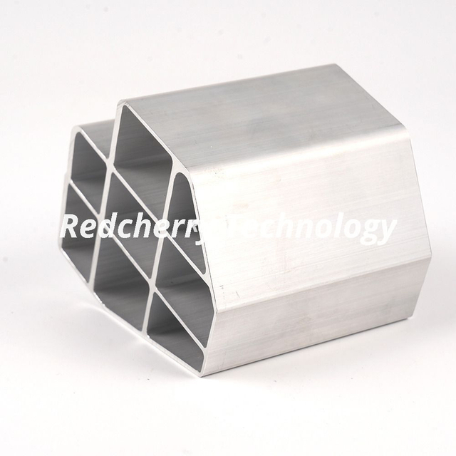  Perfil de extrusi&oacute;n de aluminio anodizado de 8 orificios en forma de coraz&oacute;n personalizado